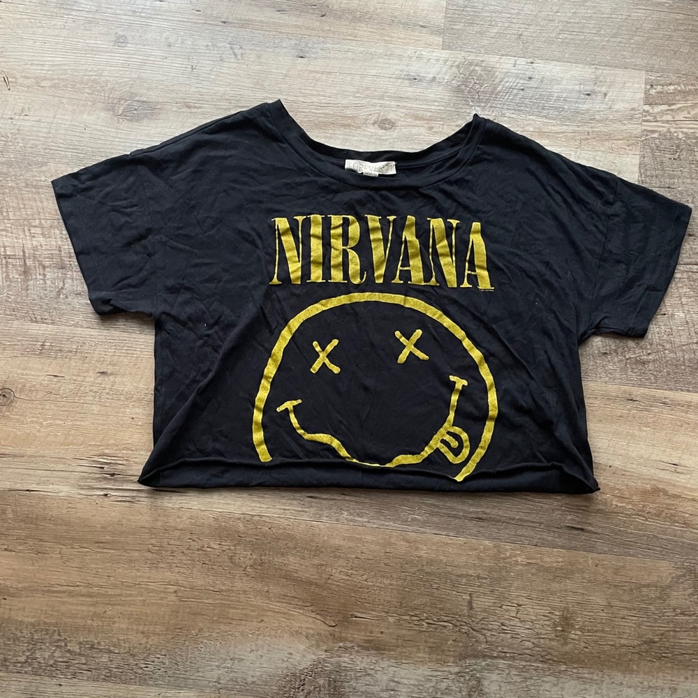 Forever 21 Nirvana crop top